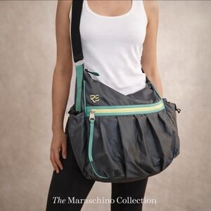 Rare Earth Active Nylon Messenger Hobo Bag | Graphite
